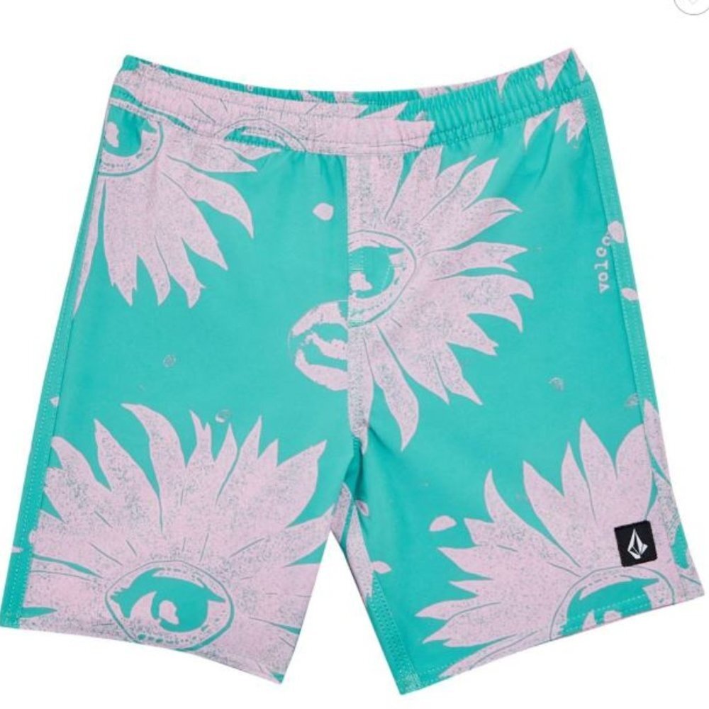 Volcom Remote Big Boys Print Swim Trunks, XL